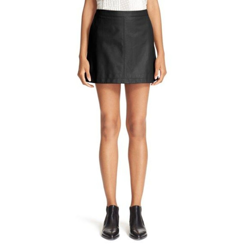 Joie Lamb Leather Mini Skirt - Size 12